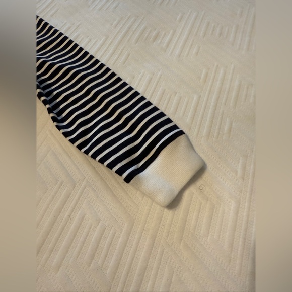 THEORY Bimini Zamion Dress Striped 3/4 Sleeve Mini Navy Blue/ White SIZE:6 - Picture 7 of 12